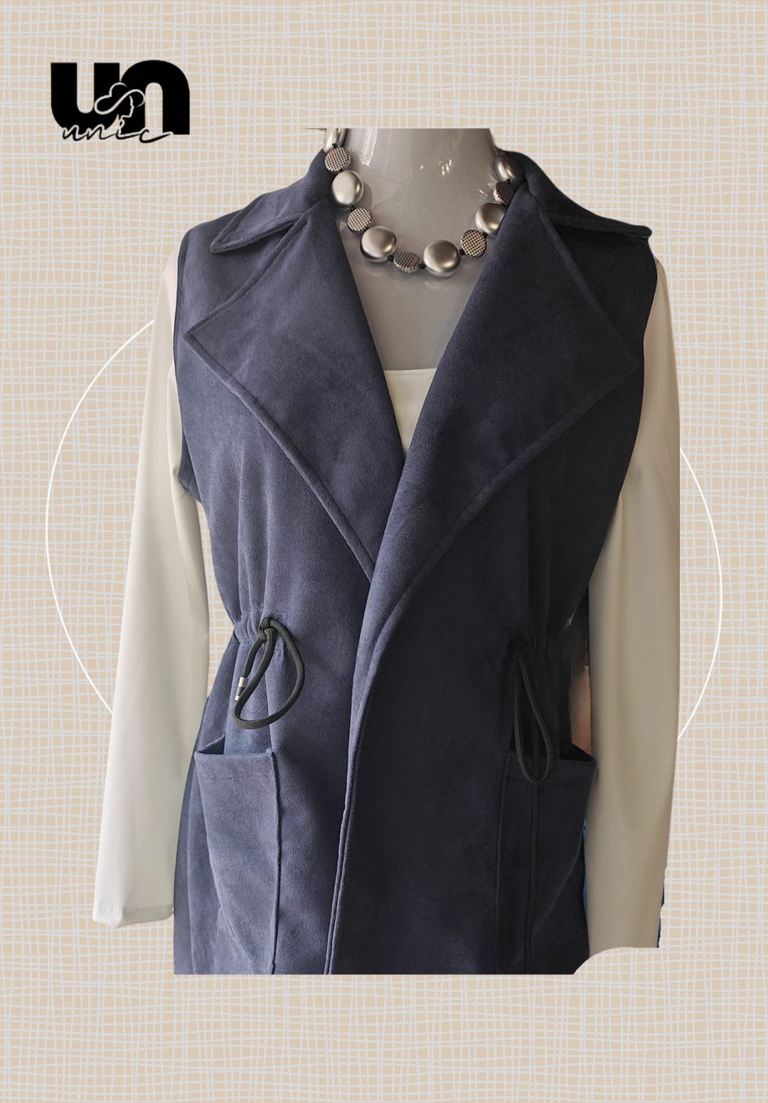 Chaqueta sin mangas antelina